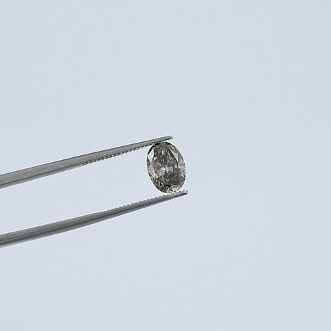 Black Olive Oval Cut Lab Loose Diamond