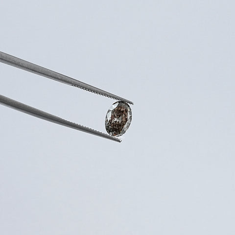 Black Olive Oval Cut Lab Loose Diamond