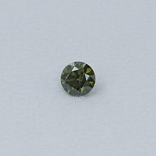 Green Round Lab Grown Loose Diamond Loose Diamond