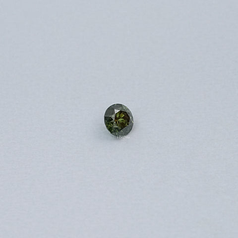Green Round Lab Grown Loose Diamond