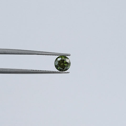 Green Round Lab Grown Loose Diamond