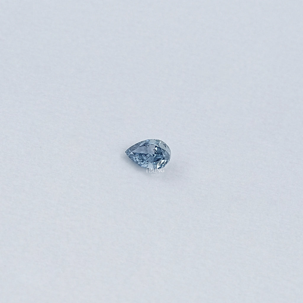 Blue Pear Shape Lab Loose Diamond