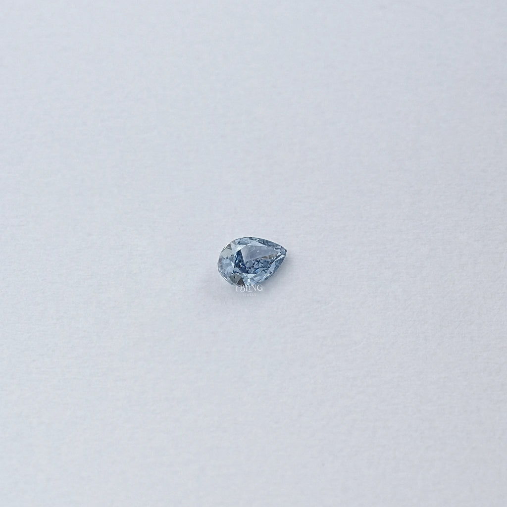Blue Pear Shape Lab Loose Diamond