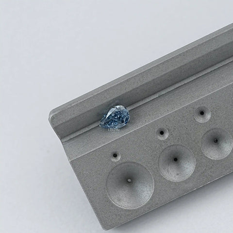 Blue Pear Shape Lab Loose Diamond