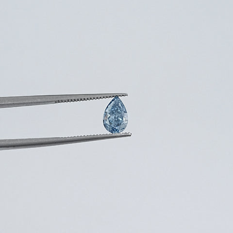 Blue Pear Shape Lab Loose Diamond