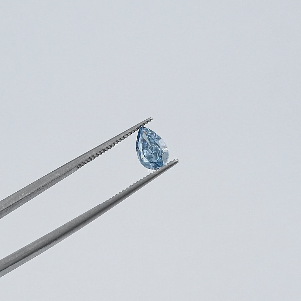 Blue Pear Shape Lab Loose Diamond