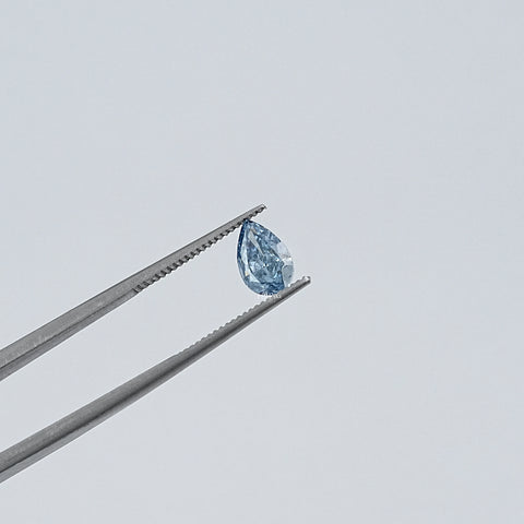 Blue Pear Shape Lab Loose Diamond
