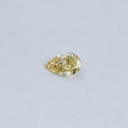 Vivid Yellow Pear Cut Lab Loose Diamond Loose Diamond