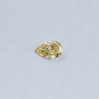 Vivid Yellow Pear Cut Lab Loose Diamond