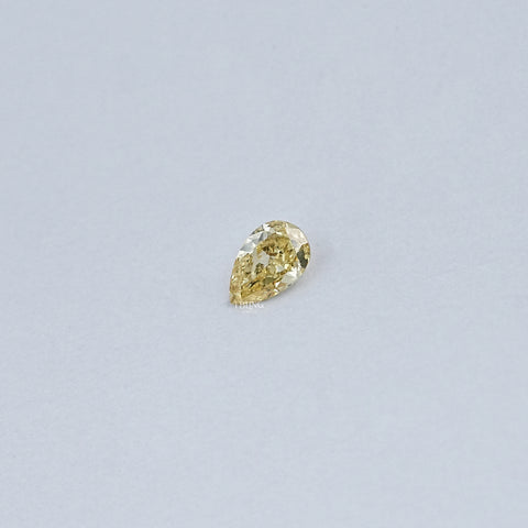 Vivid Yellow Pear Cut Lab Loose Diamond