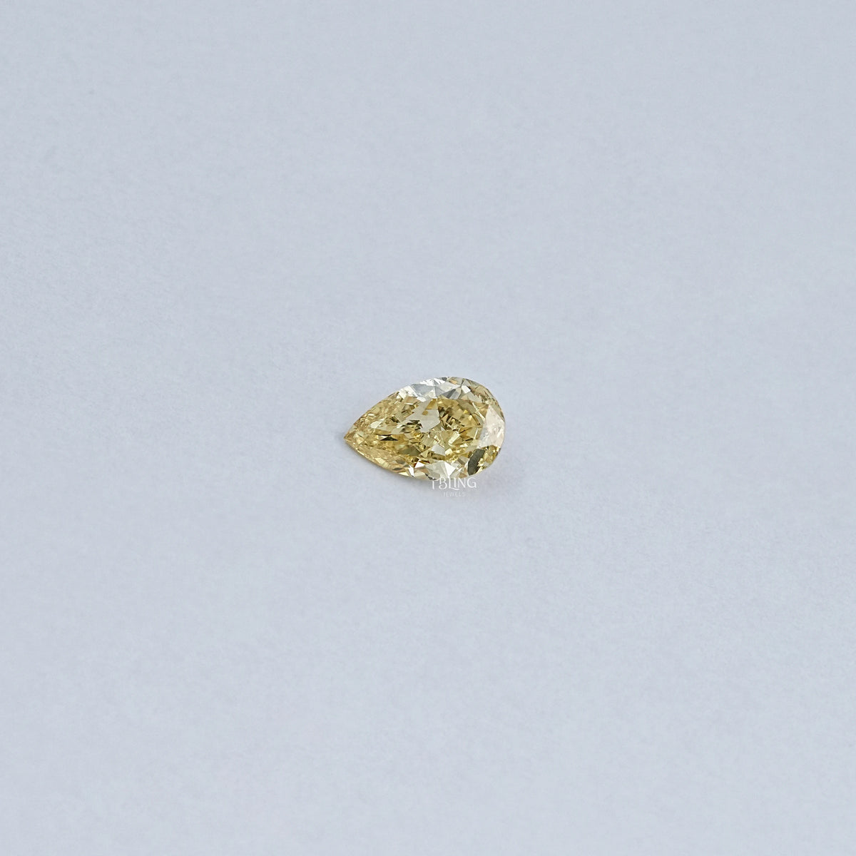 Vivid Yellow Pear Cut Lab Loose Diamond Loose Diamond