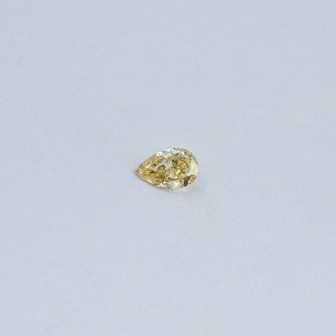 Vivid Yellow Pear Cut Lab Loose Diamond