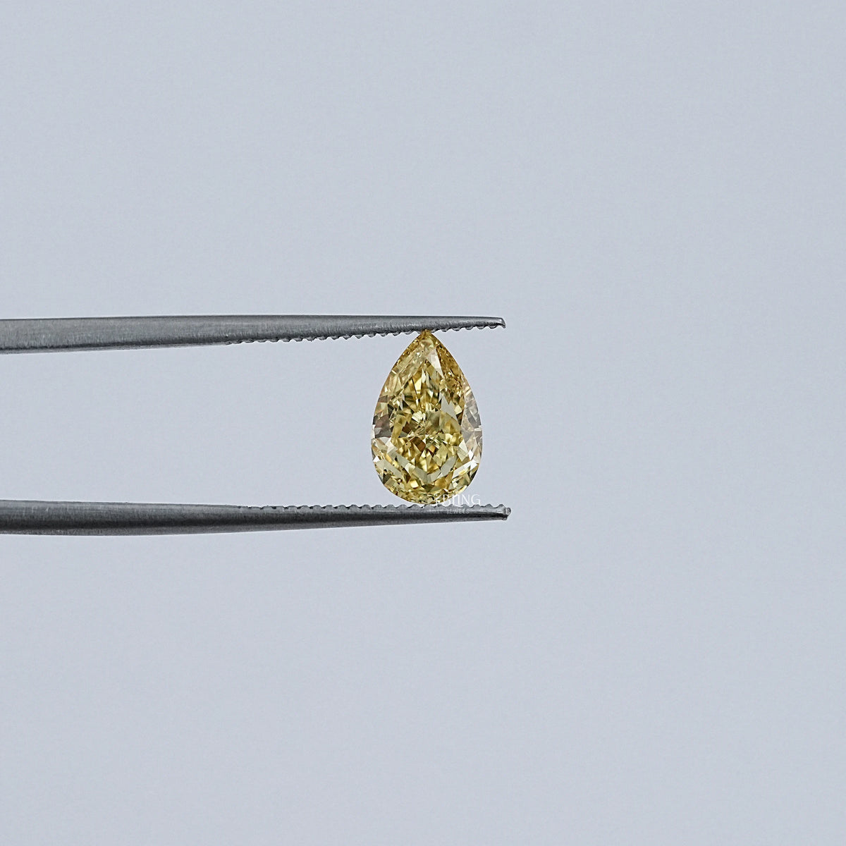 Vivid Yellow Pear Cut Lab Loose Diamond Loose Diamond