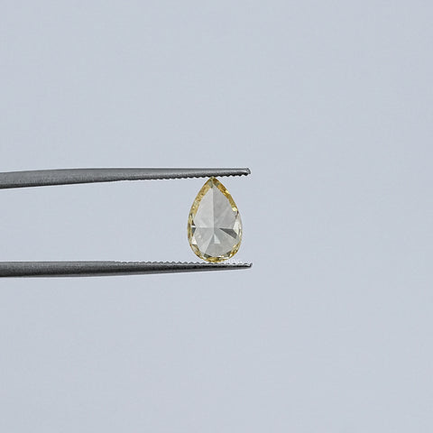 Vivid Yellow Pear Cut Lab Loose Diamond