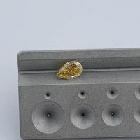 Vivid Yellow Pear Cut Lab Loose Diamond