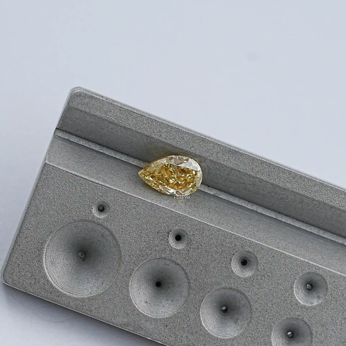 Vivid Yellow Pear Cut Lab Loose Diamond Loose Diamond