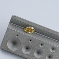 Vivid Yellow Pear Cut Lab Loose Diamond