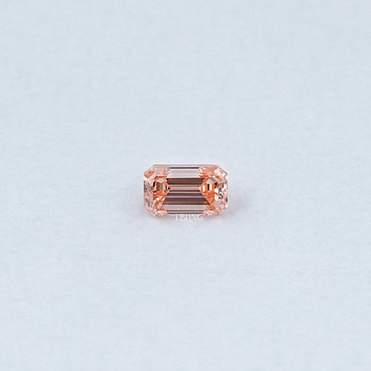 Pink Emerald Cut Lab Grown Loose Diamond
