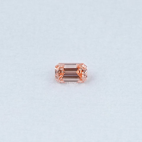 Pink Emerald Cut Lab Grown Loose Diamond