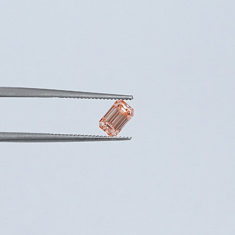 Pink Emerald Cut Lab Grown Loose Diamond