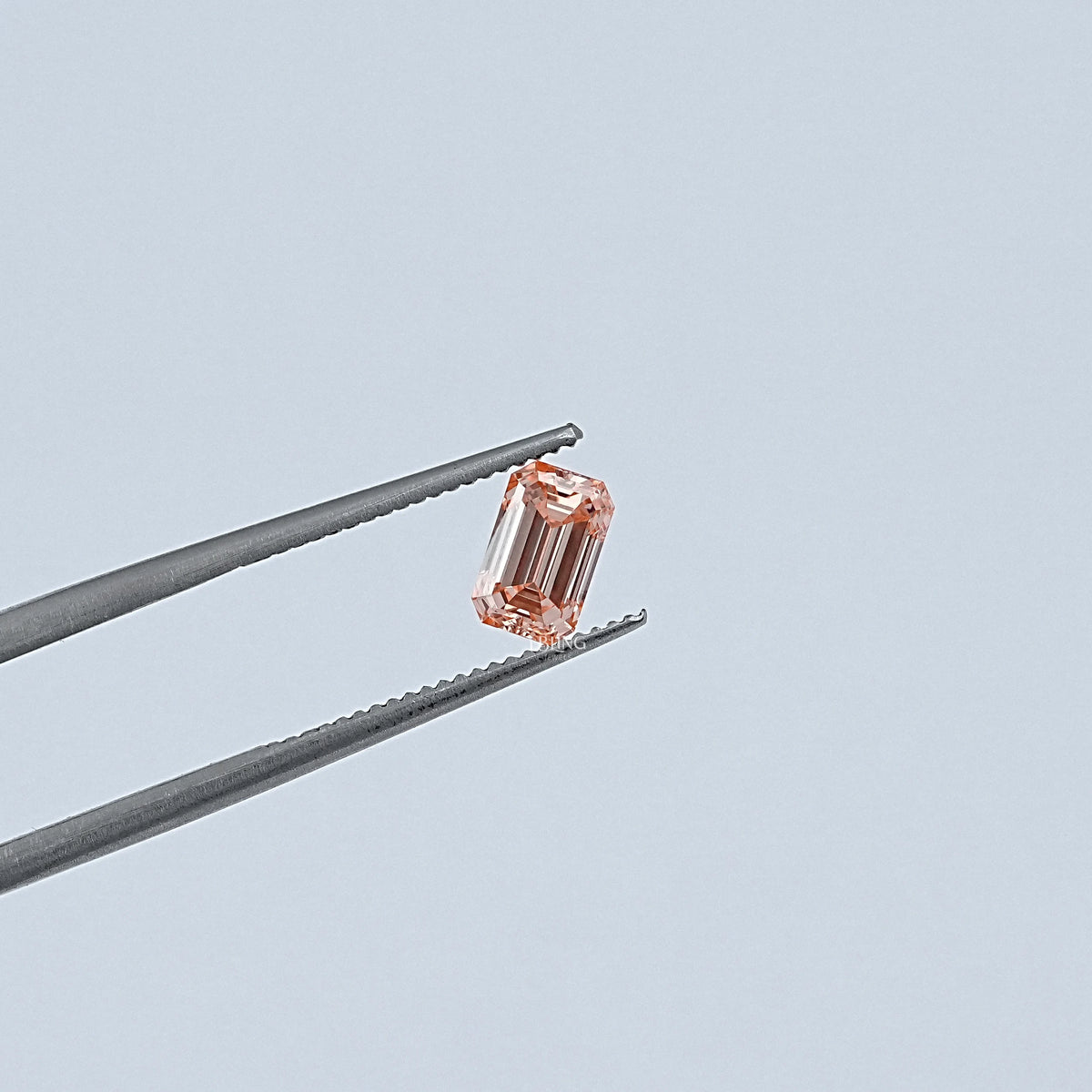 Pink Emerald Cut Lab Grown Loose Diamond