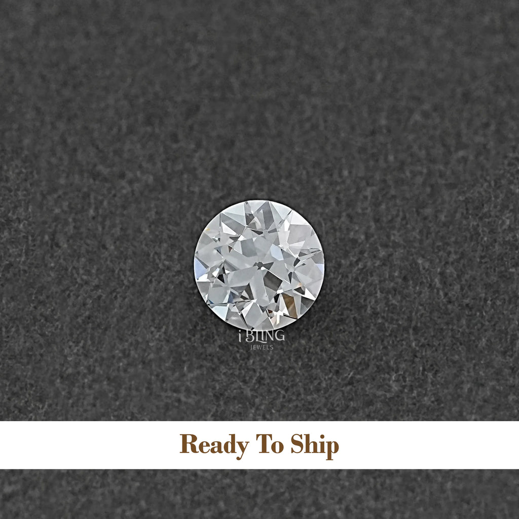 Flower Pattern OEC Round Lab Grown Loose Diamond