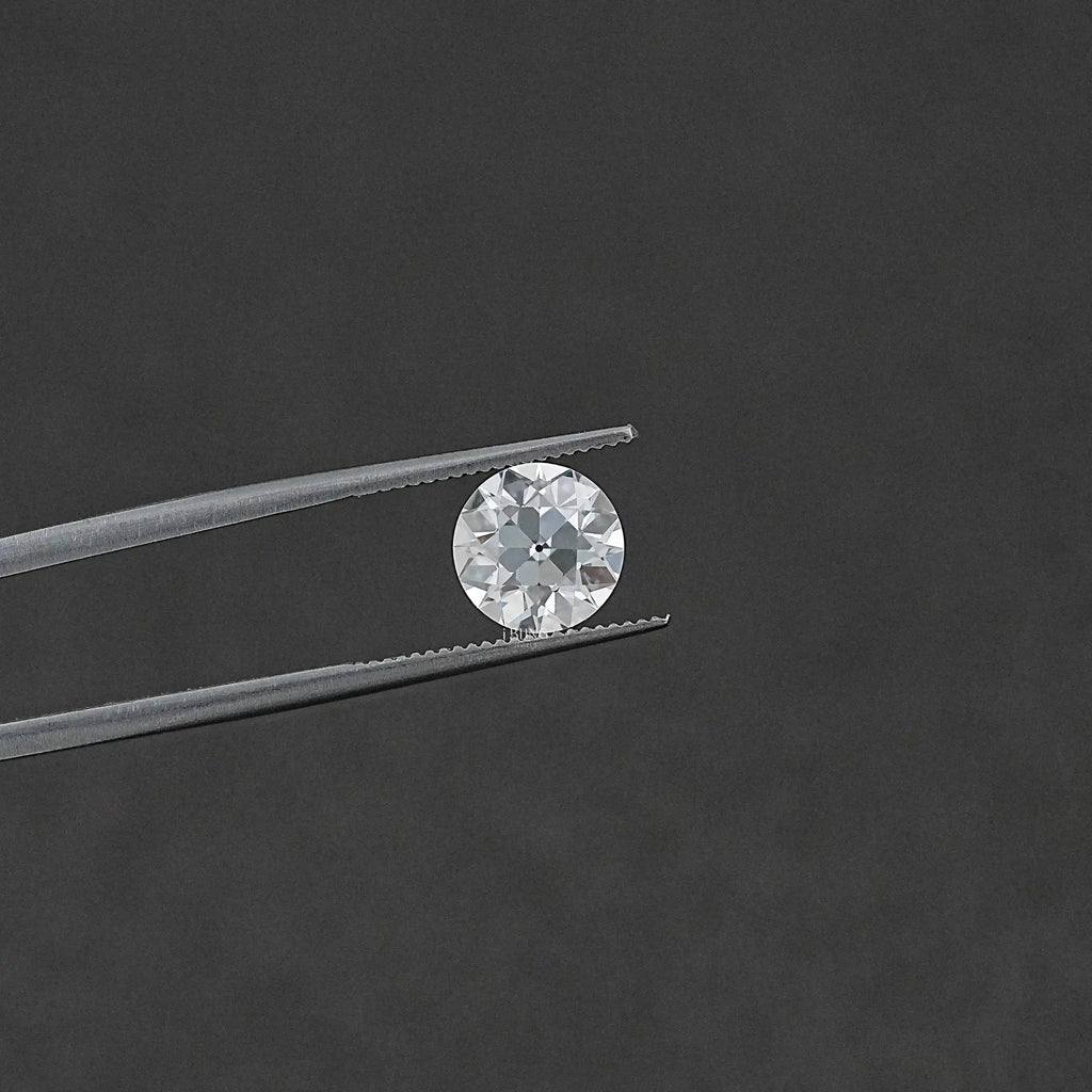 Flower Pattern OEC Round Lab Grown Loose Diamond