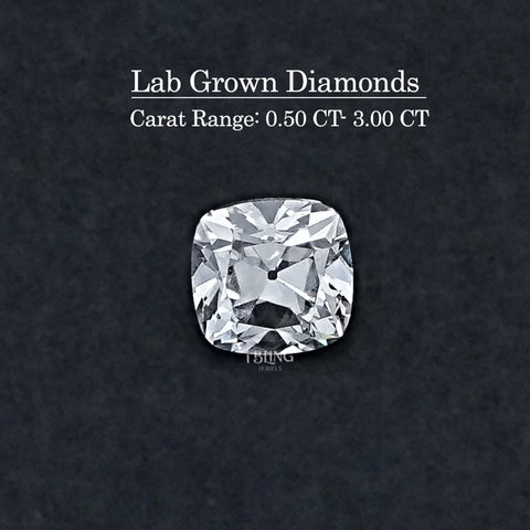 Square Old Mine Cushion Lab Grown Diamond