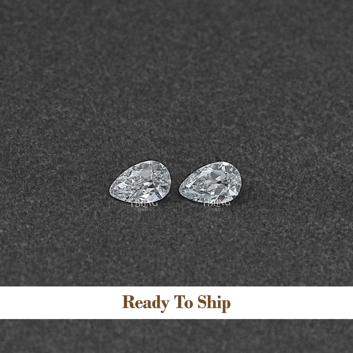 Old Mine Pear Cut CVD Diamond Matching Pair Matching Pair
