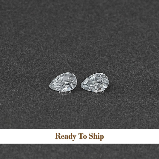 Old Mine Pear Cut CVD Diamond Matching Pair Matching Pair