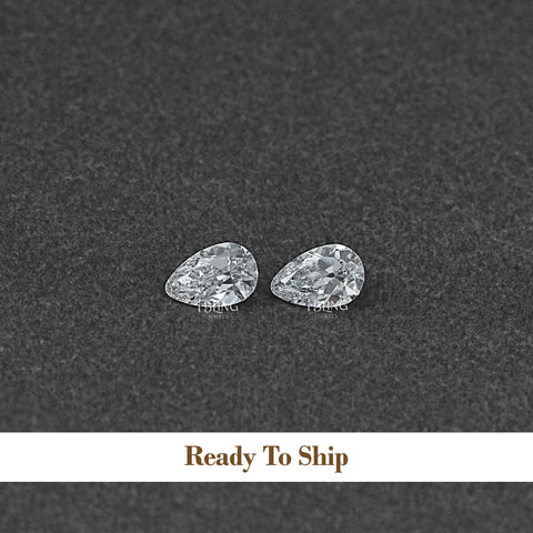 Old Mine Pear Cut CVD Diamond Matching Pair