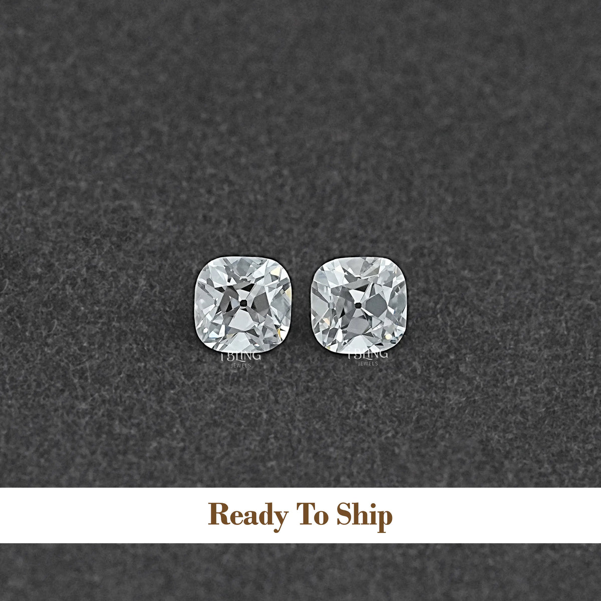 Old Mine Square Cushion CVD Diamond Matching Pair Matching Pair