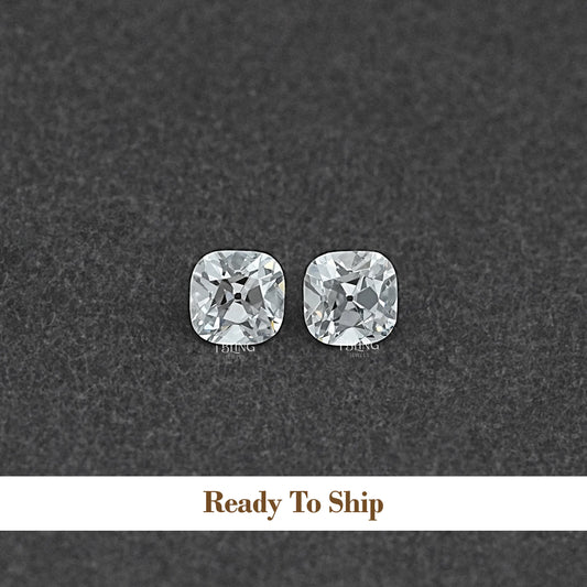 Old Mine Square Cushion CVD Diamond Matching Pair Matching Pair