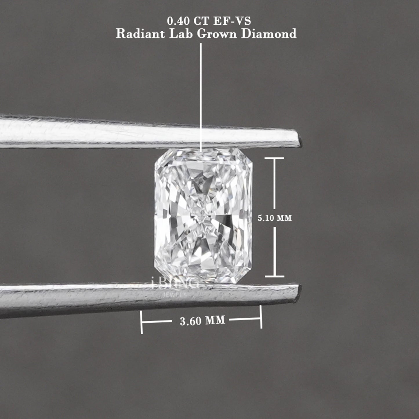 IGI Certified Radiant Cut Lab Grown Loose Diamond