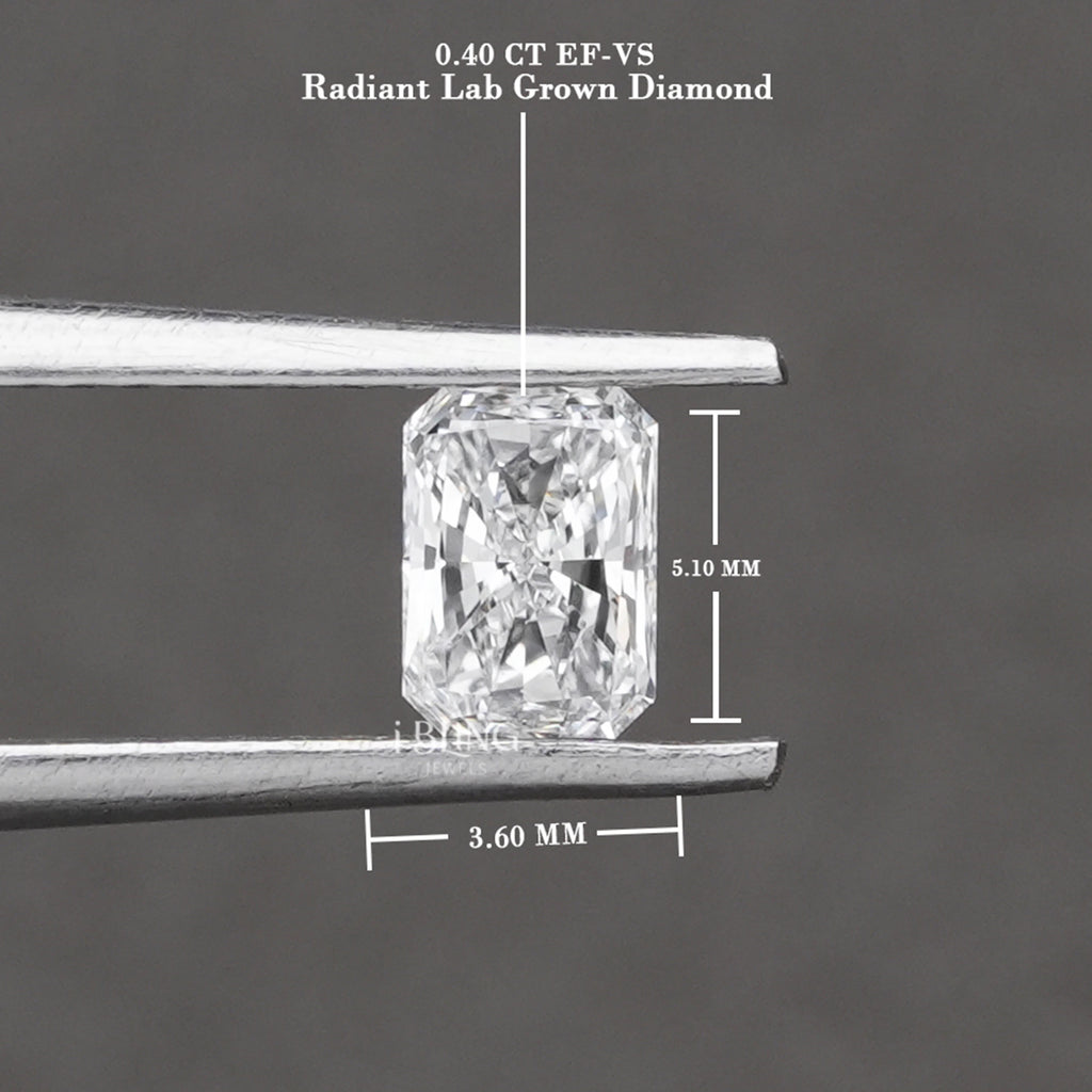 IGI Certified Radiant Cut Lab Grown Loose Diamond