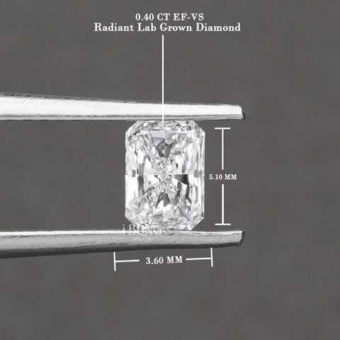 IGI Certified Radiant Cut Lab Grown Loose Diamond