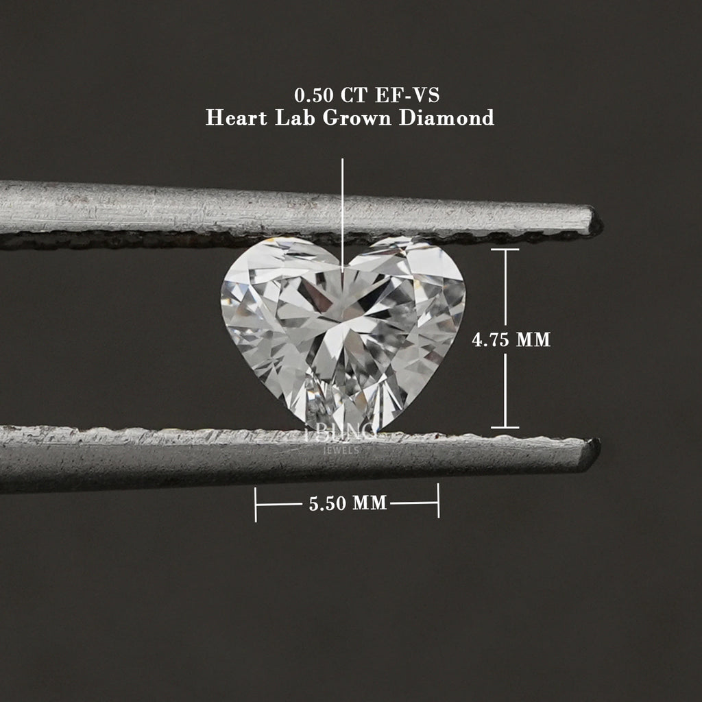 Heart Cut Lab Grown IGI Certified Loose Diamond