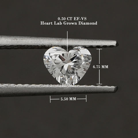Heart Cut Lab Grown IGI Certified Loose Diamond