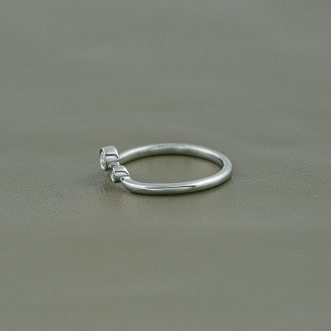 Round Lab Grown Diamond Three Stone Ring