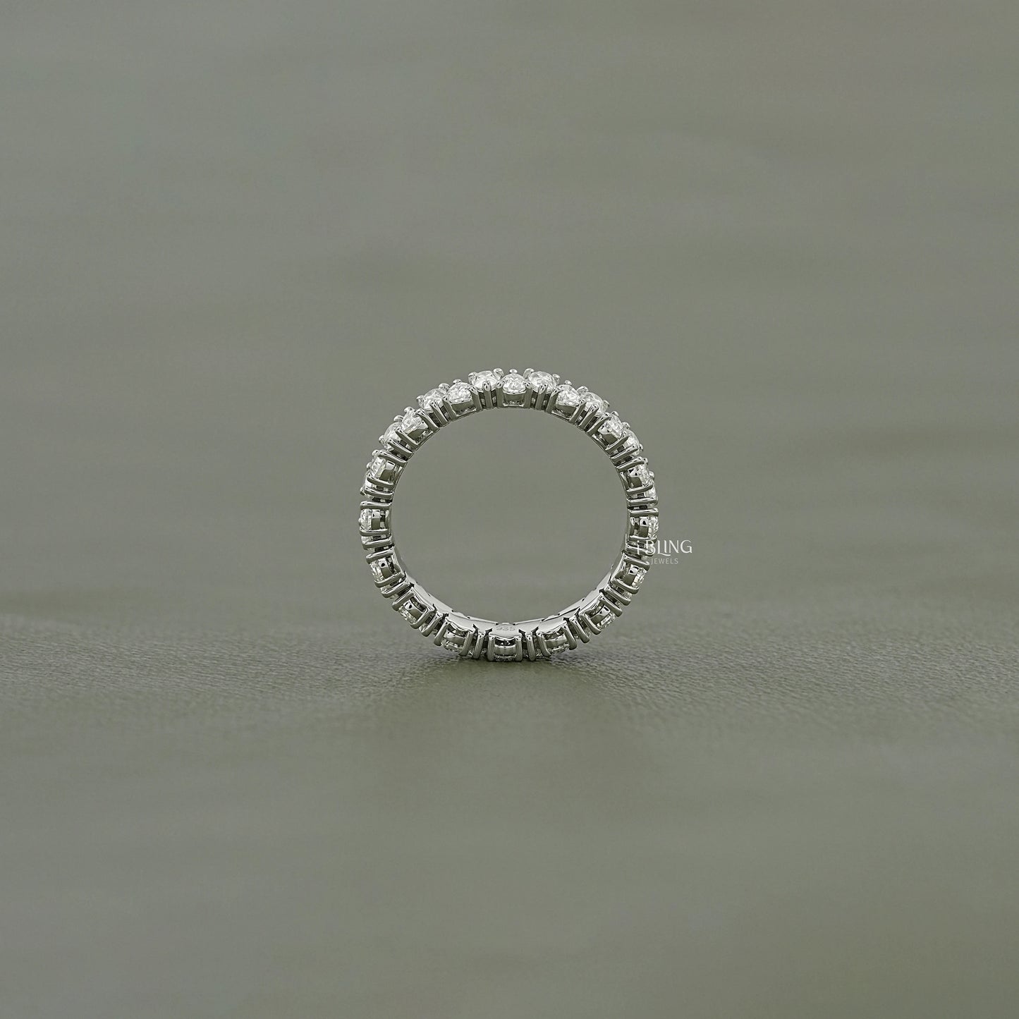 Pear Cut Lab Diamond Full Eternity Wedding Band