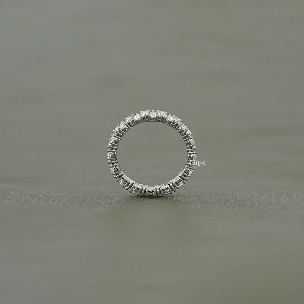 Pear Cut Lab Diamond Full Eternity Wedding Band