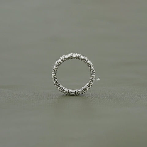 Pear Cut Lab Diamond Full Eternity Wedding Band
