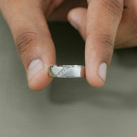 Round Cut Lab Grown Diamond Men's Wedding Band