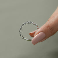 Round & Baguette Diamond Bezel Set Alternative Band