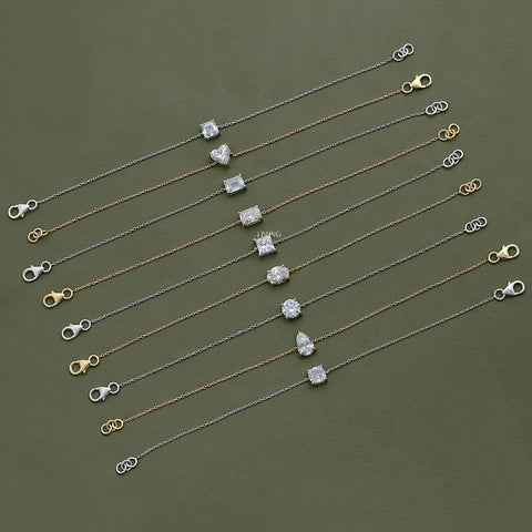 Solitaire Lab Diamond Chain Bracelet