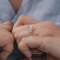 Cushion Cut Five Stone Lab Diamond Engagement Ring