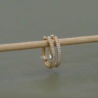 Round Lab Diamond Hoop Earrings