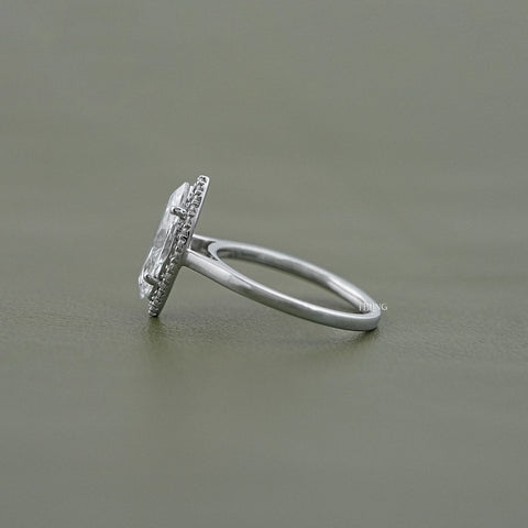 0.50 To 3.00 CT Marquise Cut Lab Diamond Halo Ring