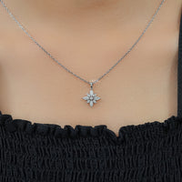 Marquise Cut Lab Diamond Floral Shape Pendant