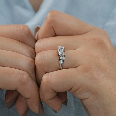 Multi Shape Lab Diamond Cluster Band